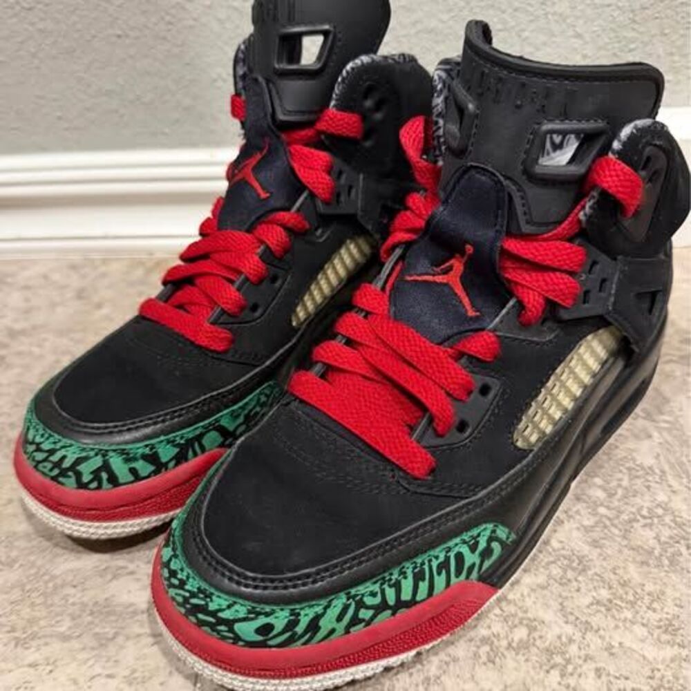 Nike Air Jordan Spizike OG (3.5Y / Fits Women’s 5) - Black Varsity Red Green